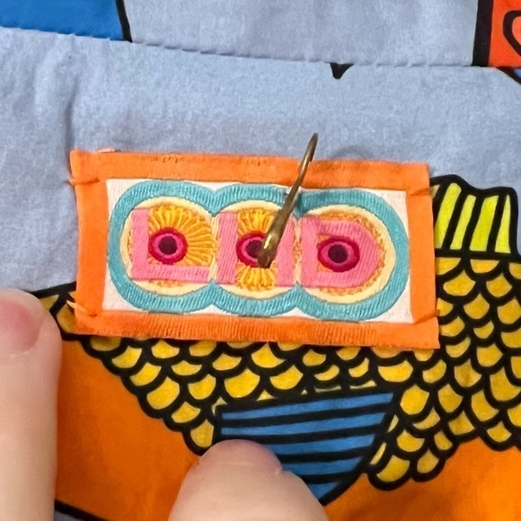 NWT LHD Casitas Printed Cotton Blend Poplin Mini Dress Corsican Trout - Picture 7 of 10